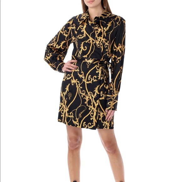 Ganni Black Mini Dress - Picture 1 of 11